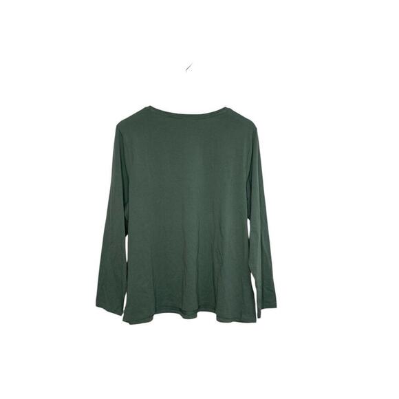 Style & Co Pale Sage Green Long Sleeve T Shirt Plus Size 0X NWT - Picture 2 of 5